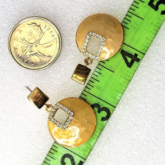 Yellow Short Drop Earrings - Picture 6 of 8